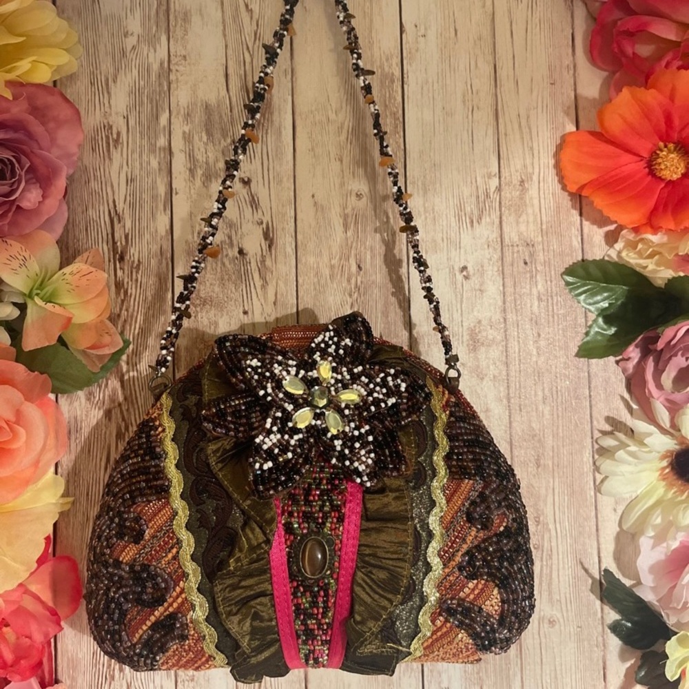 Vintage retro granny dinner classic Stunning gorgeous beaded purse by Prezzo